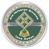 4. Infanterieabteilung Veteran Aufkleber (Vorderseite)