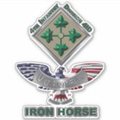 4. Infanterieabteilung Veteran Aufkleber (Vorderseite)