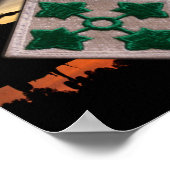 4. Infanterieabteilung Veterans Vets Patch Print Poster (Ecke)