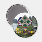 4. Infanterieabteilung vietnam war vets Magnet (Vorderseite/Rückseite)