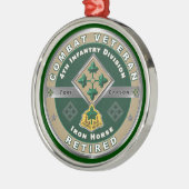 4. Infanterieabteilung Weihnachten ermüdet Ornament Aus Metall (Links)