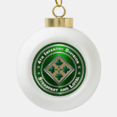 4. Infanterieabteilung Weihnachten Keramik Kugel-Ornament (Vorderseite)