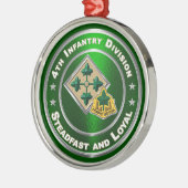 4. Infanterieabteilung Weihnachten Ornament Aus Metall (Links)