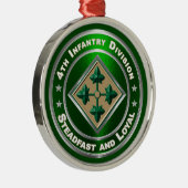 4. Infanterieabteilung Weihnachten Ornament Aus Metall (Rechts)