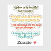 4 Inspirational Quotes for Middle Schoolers | Aufkleber (Blatt)