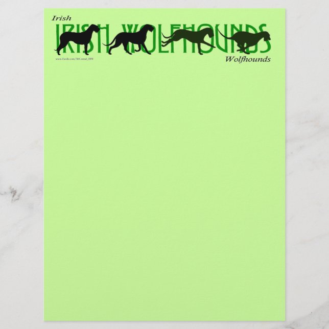 4 irische Wolfhound-Silhouetten (Vorderseite)