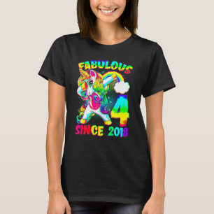 4 Jahre alt 4. Geburtstag Einhorn Girl Fabulous Si T-Shirt