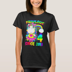 4 Jahre alt Einhorn 4. Geburtstag Einhorn Girl Sin T-Shirt