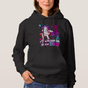 4 Jahre alt Einhorn Blüte 4. Geburtstag Mädchen Un Hoodie