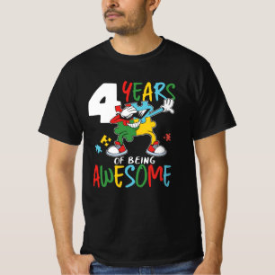4 Jahre alt Geburtstag Junge oder Mädchen Autismu T-Shirt