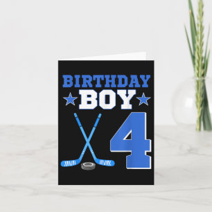 4 Jahre alt Geburtstagskind 4. Geburtstag Eishocke Karte