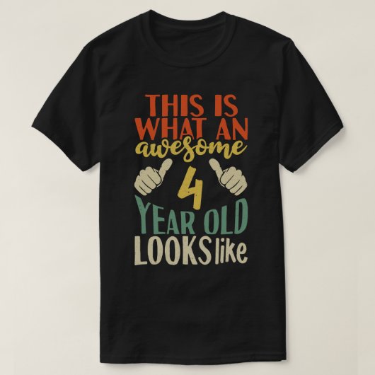 4 Jahre alt T-Shirt (Design vorne)