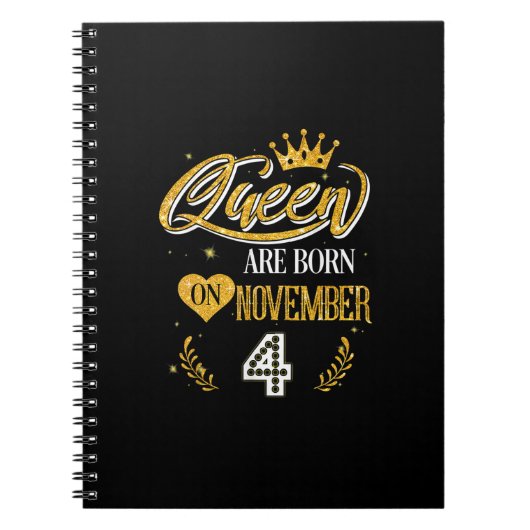 4 Jahre alte Geschenke Königin war am 4. November Notizblock (Vorderseite)