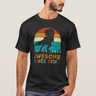 4 Jahre alte Geschenke Phantastisch seit 2018 Dino T-Shirt