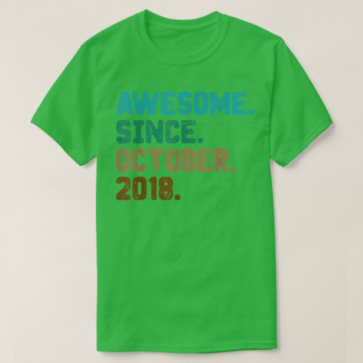 4 Jahre Alte Geschenke Phantastisch seit Oktober 2 T-Shirt (Design vorne)
