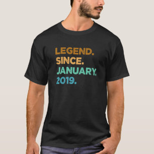 4 Jahre alte Legende Seit Januar 2019 4. Geburtsta T-Shirt