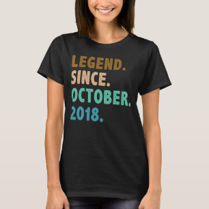 4 Jahre alte Legende Seit Oktober 2018 4. Geburtst T-Shirt