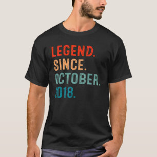 4 Jahre alte Legende Seit Oktober 2018 4. Geburtst T-Shirt