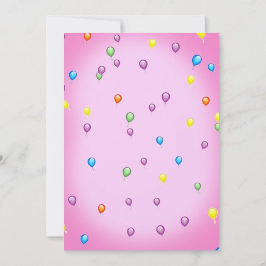 4 JAHRE ALTE MÄDCHEN GEBURTSTAG EINLADUNG (Rückseite)