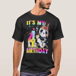 4 Jahre alte Mädchen Teens Niedlich Kleine Panda 4 T-Shirt