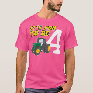 4 Jahre alter Traktor 4. Geburtstag T-Shirt