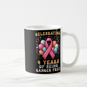 4 Jahre Krebs-freies Brustkrebs Kaffeetasse