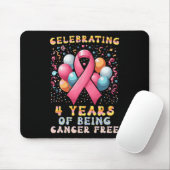 4 Jahre Krebs-freies Brustkrebs Mousepad (Mit Mouse)