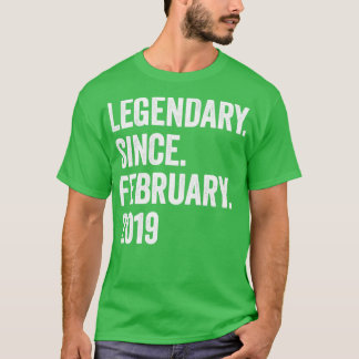 4 Jahre Legendär Seit Februar 2019 4. Geburtstag T-Shirt