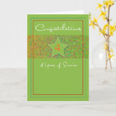 4 Jahre Mitarbeiterjubiläum, Service Star Karte (Gelbe Blume)