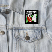 4 Jahre Party Thema 4. Geburtstag Junge Button (Beispiel)