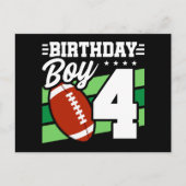 4 Jahre Party Thema 4. Geburtstag Junge Postkarte (Vorderseite)