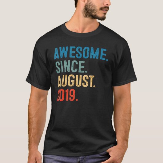 4 Jahre Phantastisch Seit August 2019 4. Geburtsta T-Shirt (Vorderseite)