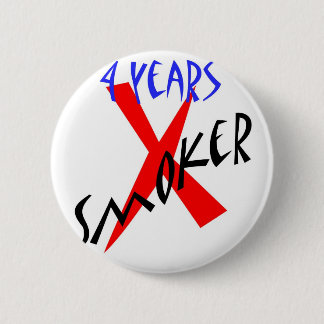 4 Jahre Rot X-Raucher Button