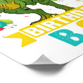 4 Jahre Shirt 4. Geburtstag Junge T Rex Dinosaurie Poster (Ecke)