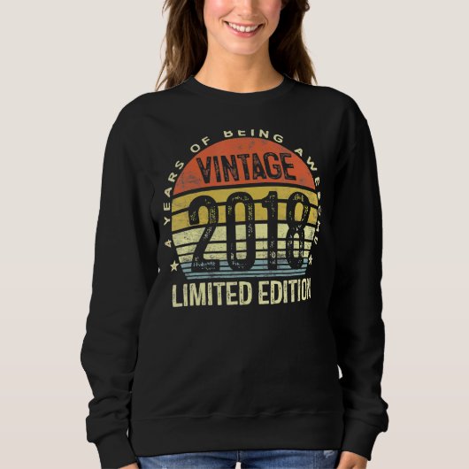 4 Jahre Vintag 2018 4. Geburtstag Sweatshirt (Vorderseite)
