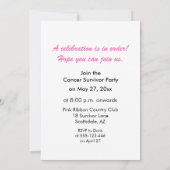 4-jährige Krebsüberlebung Party Einladung (Rückseite)