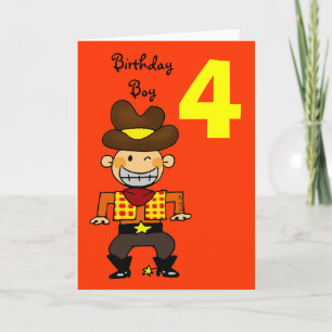 4-jähriger Geburtstag Karte