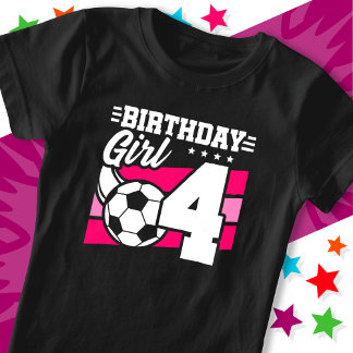 4-jähriges Fußball-Party 4. Geburtstagskind T-Shirt