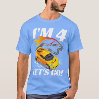 4-jähriges RennenGeburtstag Party Boys Girl T-Shirt