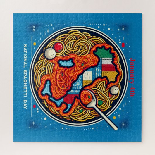 4. Januar - Nationaler Spaghetti-Tag Puzzle (Horizontal)