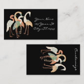 4 Japanische Krane Thunder_Cove Visitenkarte (Vorne/Hinten)