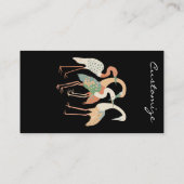 4 Japanische Krane Thunder_Cove Visitenkarte (Rückseite)