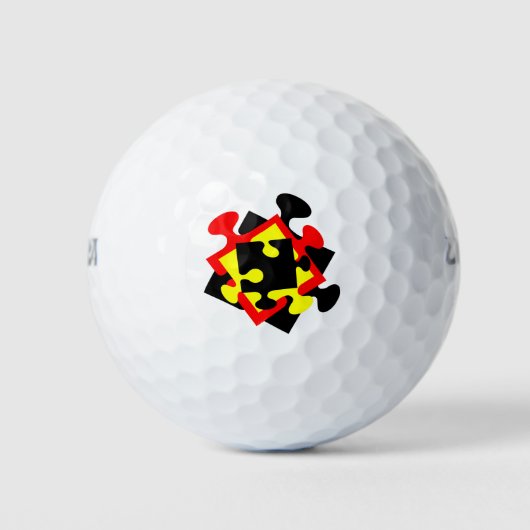 4 Jigsaw Pieces Golfball (Vorderseite)