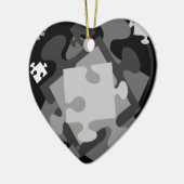 4 Jigsaw Pieces Keramik Ornament (Links)