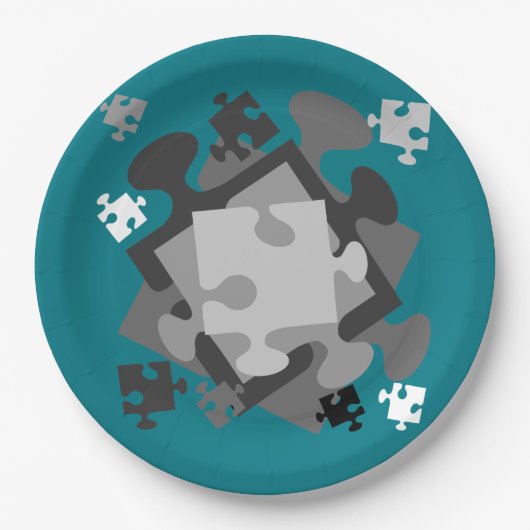 4 Jigsaw Pieces Pappteller (Vorderseite)