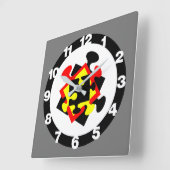 4 Jigsaw Pieces Quadratische Wanduhr (Winkel)