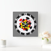 4 Jigsaw Pieces Quadratische Wanduhr (Zuhause)