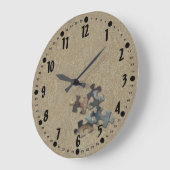 4 Jigsaw Puzzle Stücke Sandy Texture Earth Tone Große Wanduhr (Winkel)