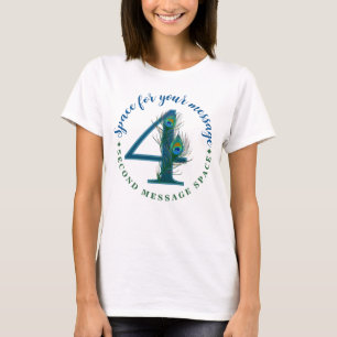 4. Jubiläums-Pfauenfedern T-Shirt