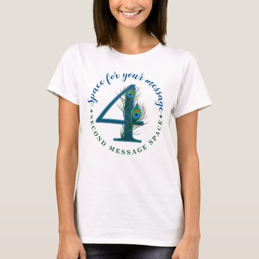 4. Jubiläums-Pfauenfedern T-Shirt (Vorderseite)
